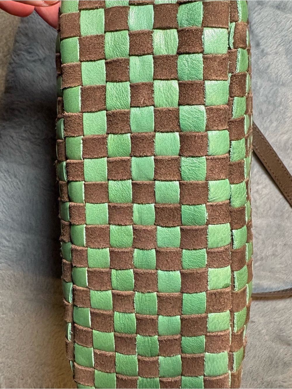 Brand new Clare V midi sac in deep pine and chocolate NWT - Picture 6 of 8